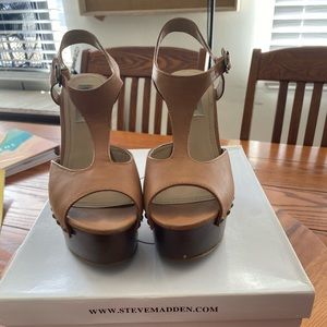 Steve Madden Wedges Cognac